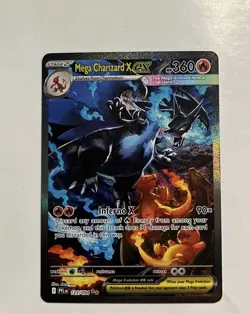 Mega Charizard X ex 125/094 Me02: Phantasmal Flames Holo Pokemon TCG PACK FRESH - Image 1