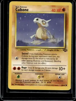 1999 Pokemon Jungle Cubone #50/64 - Image 1