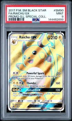 2017 POKEMON SM SHINING LEGENDS SPECIAL COLLECTION FULL ART/RAICHU GX PSA 9 - Image 1