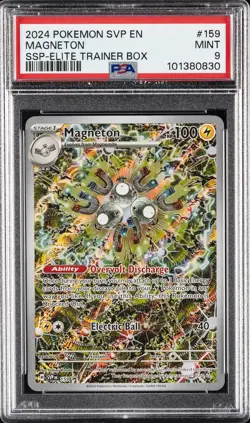 2024 POKEMON SVP EN-SV SURGING SPARKS ETB PROMO #159 MAGNETON PSA 9 - Image 1