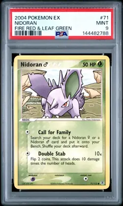 2004 POKEMON EX FIRE RED & LEAF GREEN #71 NIDORAN PSA 9 - Image 1