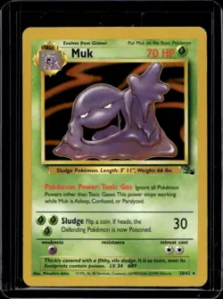 1999 Pokemon Fossil Muk #28/62 - Image 1