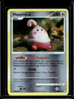 2007 Pokemon Diamond & Pearl Mysterious Treasures Happiny Reverse Holo #52/123 - Image 1