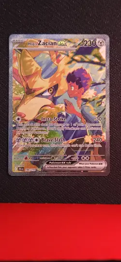 Pokemon TCG Hop's Zacian EX 186/159 Journey Together Holo Secret Rare Full Art - Image 1