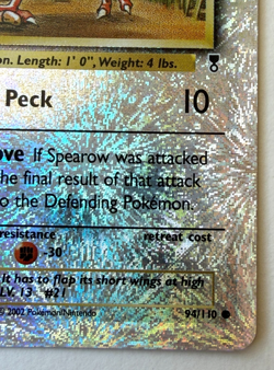 Pokemon Spearow Legendary Collection Reverse Holo Card 94/110 - Image 4