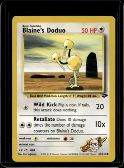 2000 Pokemon Gym Challenge Blaine's Doduo #61/132 - Image 1