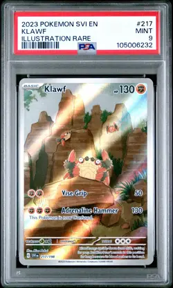 2023 POKEMON SVI EN-SCARLET & VIOLET ILLUSTRATION RARE #217 KLAWF PSA 9 - Image 1