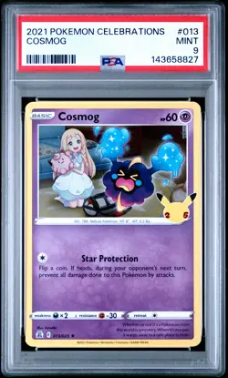 2021 POKEMON CELEBRATIONS #013 COSMOG PSA 9 - Image 1