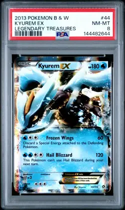 2013 POKEMON B&W LEGEND TREASURES #44 KYUREM EX PSA 8 - Image 1
