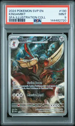 2024 POKEMON SHROUDED FABLE ILLUSTRATION COLLECTION #130 KINGAMBIT PSA 9 - Image 1