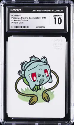 2025 POKEMON PLAYING CARDS JPN BULBASAUR CGC 10 GEM MINT - Image 1
