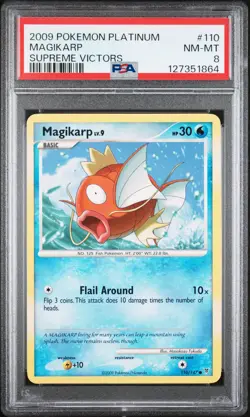 2009 POKEMON PLATINUM SUPREME VICTORS #110 MAGIKARP PSA 8 - Image 1