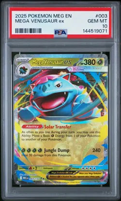 2025 POKEMON MEG EN-MEGA EVOLUTION #003 MEGA VENUSAUR EX PSA 10 - Image 1