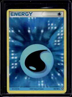 2007 Pokemon EX Power Keepers Water Energy Holo #105/108 - Image 1