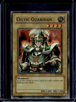 2002 Yu-Gi-Oh! English 1st Edition Celtic Guardian #LOB-007 - Image 1