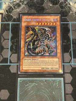 Yugioh TCG Dark Armed Dragon PTDN-EN019 1st Ed Secret Rare Moderately Played - Image 1