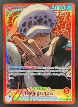 2026 One Piece Azure Sea's Seven Trafalgar Law Alt Art #OP14-001 - Image 1