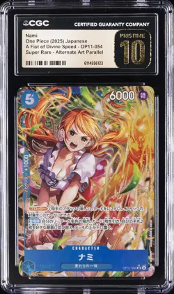 2025 ONE PIECE JPN SUPER RARE ALT ART PARA #OP11-054 NAMI CGC 10 PRISTINE - Image 1