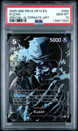 KUZAN 082 Special Alternate Art One Piece OP12 Legacy/Master PSA 10 GEM *gb - Image 1