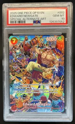 2025 One Piece Royal Blood OP10 Edward.Newgate Special Alt Art #ST15-002 PSA 10 - Image 1