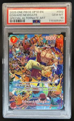 2025 One Piece Royal Blood OP10 Edward.Newgate Special Alt Art #ST15-002 PSA 10 - Image 1