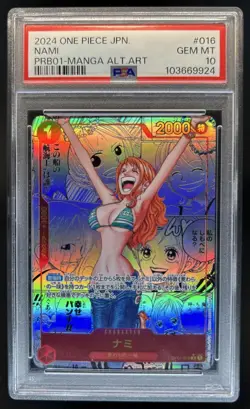 2024 One Piece Japanese The Best Nami Manga Alt Art #OP01-016 PSA 10 - Image 1
