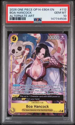 2026 ONE PIECE OP14-EB04-THE AZURE SEA'S SEVEN ALTERNATE ART BOA HANCOCK PSA 10 - Image 1