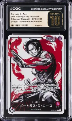 2023 ONE PIECE JPN PILLARS OF STRENGTH ALT ART PORTGAS D ACE CGC 10 PRISTINE - Image 1