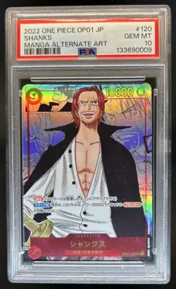 2022 One Piece Romance Dawn JP Shanks Manga Art SSP #OP01-120 PSA 10 - Image 1