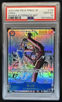 2025 One Piece The Best V2 Sanji Manga Alt Art #OP06-119 PSA 10 - Image 1