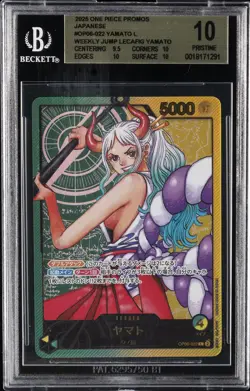 2025 ONE PIECE PROMOS JPN WEEKLY JUMP LECAFIG YAMATO #OP06-022 YAMATO L BGS 10 - Image 1
