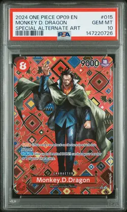 2024 ONE PIECE OP09-EMPERORS IN THE NEW WORLD #015 MONKEY D. DRAGON PSA 10 - Image 1