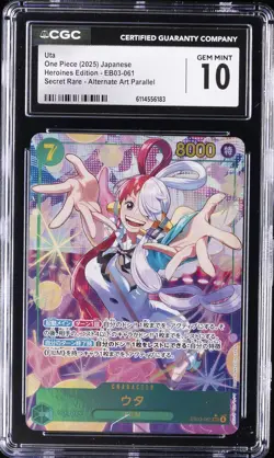 2025 ONE PIECE JPN HEROINES EDITION SECRET RARE ALT ART UTA CGC 10 GEM MINT - Image 1