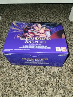 One Piece Card Game OP14, The Azure Seas Seven Booster Box, UNSEALED Empty - Image 1