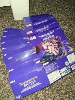 One Piece Card Game OP14, The Azure Seas Seven Booster Box, UNSEALED Empty - Image 3