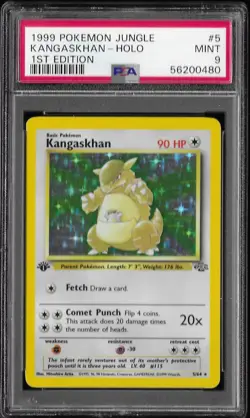 1999 Pokemon Jungle #5 Kangaskhan 1st edition Holo PSA 9 MINT card 5/64 - Image 1