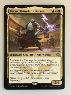 Zurgo, Thunders Decree Budget Commander Deck Magic the Gathering 100 Cards - Image 1