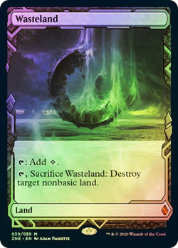 NM+ MTG FOIL Wasteland Zendikar Rising EXPEDITION Magic Card - Image 1