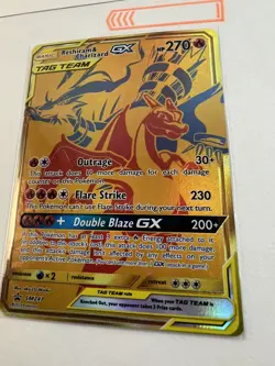 Pokemon TCG Reshiram & Charizard GX SM247 Tag Team Promo Card NM Condition - Image 1