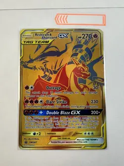 Pokemon TCG Reshiram & Charizard GX SM247 Tag Team Promo Card NM Condition - Image 4