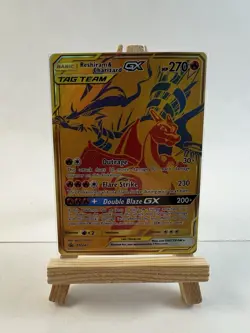 Pokemon TCG Reshiram & Charizard GX SM247 Tag Team Promo Card NM Condition - Image 1