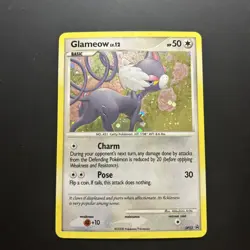Pokemon 2008 Glameow DP23 Holo Diamond & Pearl Black Star Promo Card Holo - Image 1
