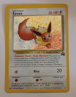 💎Eevee #11 Black Star Promo Holo✨ WOTC NM🔥Rare Vintage Pokemon Card💎psa cgc - Image 1