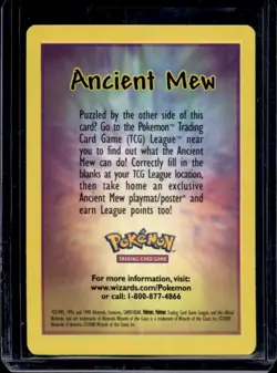 2000 Pokemon Ancient Mew Movie Promo Info Card Insert NNO - Image 1
