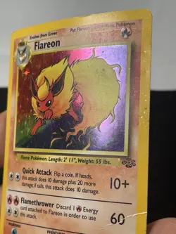 Pokemon Jungle Flareon 3/64 1999 Rare Holo Unlimited Card - Image 5