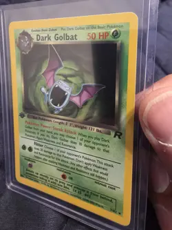 Pokemon TCG Dark Golbat 1st Edition 1999 Rocket Holo Rare Card 7/82 NM - Image 2