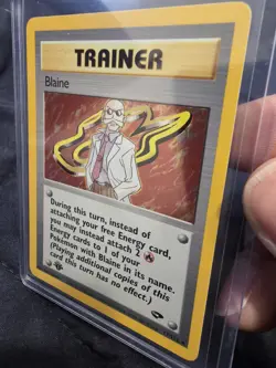Pokemon TCG Blaine Trainer 1st Edition Gym Challenge Holo Card 2000 17/132 NM - Image 2