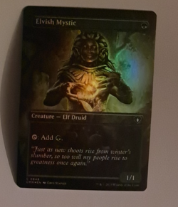 Elvish Mystic Borderless FOIL NM/M MTG Comander Masters Magic the Gathering - Image 1