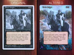 Black Knight *Magic Altered Hand Painted Extended Borderless Art* MTG by Erich - Image 2
