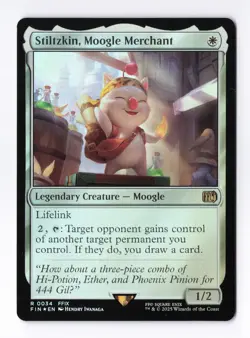 Stiltzkin, Moogle Merchant (Foil) 0034 (R) MTG FINAL FANTASY (FIN) - Image 1